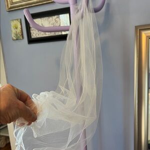 Elegant White Tulle scarf
